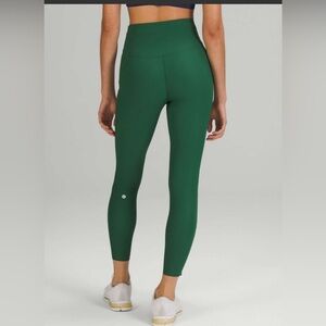 Brand new Lululemon Base Pace High-Rise Ribbed Tight 25 Everglade green!